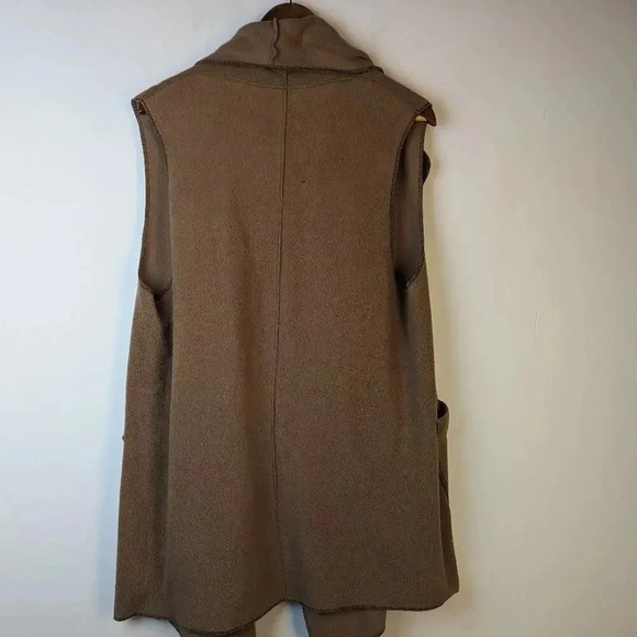 La Moda Women's Pocketed Open Front Fleece Cardigan - OS - Picture 4 of 4